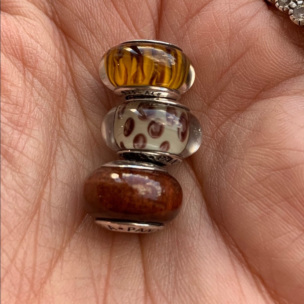 3 vintage Pandora glads charms